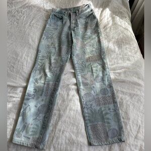 90s Vintage Y2K Grunge Animal Print Jeans